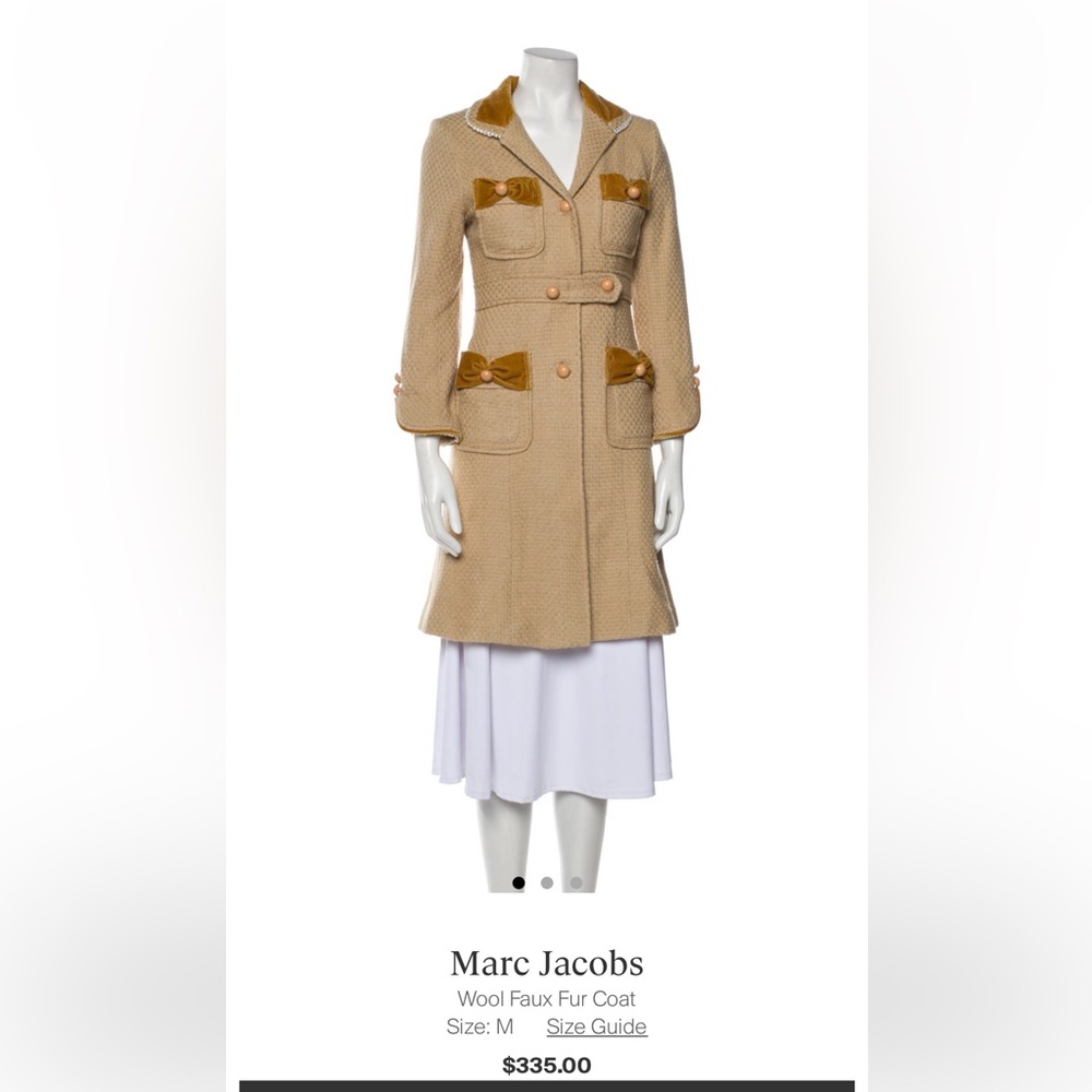 MARC JACOBS Wool/Faux Fur Coat